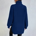 thumbnail image 5 of YUGYXL Women's Turtleneck Sweaters Slouchy Knit Chunky Sweater Fall Winter Fashion Cable Weaving Long Sleeve Pullover Dark Blue XXL, 5 of 7