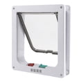 thumbnail image 1 of Puerta de plástico para mascotas, puerta para gatos, puerta para perros, puerta para gatos, orificio blanco, tamaño M, 1 of 5