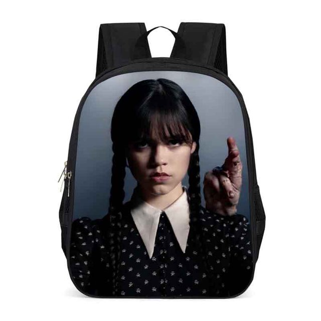 Mochilas escolares para niños Wednesday Addams y Enid, mochila gótica para niñas Nevermore Academy, mochila para niños, mochila para libros, Mochilas escolares para estudiantes15 Deng Xun unisex