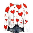 thumbnail image 2 of Jsaierl Chandails en Molleton pour Femmes Saint-Valentin Mignons Imprimé Cœur Chandails en Molleton Tendance Chandail Col Rond Décontracté Manches Longues pour Femmes, 2 of 4
