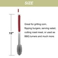 thumbnail image 3 of Uxcell Kitchen Tongs Silicone Grip Stainless Steel Cooking Tongs Burgundy 12", 3 of 7