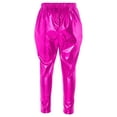 thumbnail image 2 of renvena Girls Boys Shiny Metallic Harem Pants Jazz Hip Hop Latin Ballet Street Dance Leggings, 2 of 7