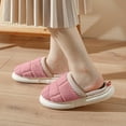 thumbnail image 2 of Gubotare Mens House Slippers Indoor Outdoor Slippers for Men House Warm Soft Plush Flop Slippers Flip On Shoes Slippers Men's Slipper Size 8 (Purple,8), 2 of 5