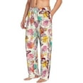 thumbnail image 2 of Xecao Butterflies and Roses Men's Straight Lounge Pajama Pants: The Ultimate in Comfortable Sleepwear, 2 of 9
