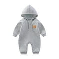 thumbnail image 2 of Timegard Baby Clothes Toddler Boy Girls Button Cute Hoodies Onesie Infant Cotton Comfy Rompers Clothing, 2 of 9