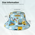 thumbnail image 4 of Daiia Building Truck Pattern Bucket Hat - Trendy Cotton Sun Hat for Beach, Golf, Fishing - Fun Outdoor Vacation Boonie for Men and Women, 4 of 9