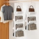 thumbnail image 4 of Organizador de bolso colgante con 6 bolsillos, soporte de almacenamiento de colección de bolsas transparentes (blanco), 4 of 7