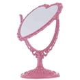 thumbnail image 3 of Espejo de 7 pulgadas con forma de corazón, espejo de tocador de mesa, espejo de belleza con aumento de 3X, espejo retro para baño, dormitorio, espejo de tocador (corazón rosa) Ormromra WMZY-605, 3 of 4