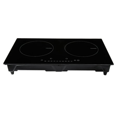 KFFKFF 2 Burners Ceramic Glass Stove Top Touch Control 24 inch Electric Cooktop