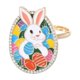 thumbnail image 2 of PortapaconetasMetal para Conejito de Pascua – Hebilla de servilletas coloridas y esmaltadas, diseño mono de conejito de huevo de pascua, decoración de mesa de 4x3 cm para cenar, 2 of 6