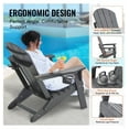 thumbnail image 4 of Adirondack Chairs Set of 2, Plastic Folding Outdoor Patio Furniture, All-Weather Fire Pit Chairs, Gray, 4 of 7