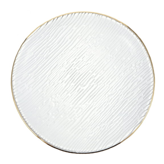 icolorfuled Japanese Style Glass Salad Plate with Golden Trim