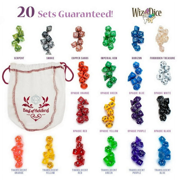 限定版 Dice Polyhedral 140 Holding: of Bag in Sets Complete 20 ゲームアクセサリー