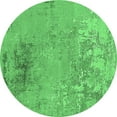 thumbnail image 1 of Ahgly Company Indoor Round Oriental Emerald Green Industrial Area Rugs, 4' Round, 1 of 4