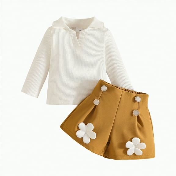 Futezty Toddler Boys Girls Clothes Fall Winter Outfit Sets, Baby Boy Girl Long Sleeve Round Neck Button Front Stretch 12 18 24 Months 2T 3T 4T 2-Pieces Set Sweatshirt Tops Pants Playwear