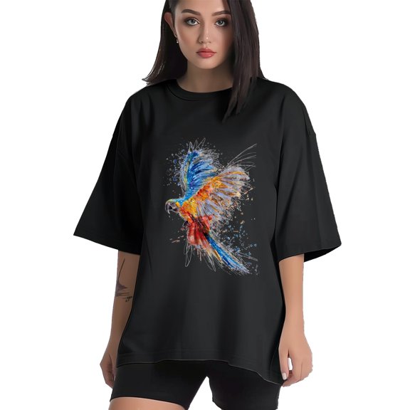 Women T Shirt Graphic Tee Summer Tops Half Sleeve Loose Drop Shoulder Vintage Shirts Streetwear Sweat Casual Tees XS