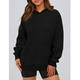 thumbnail image 3 of PRETTYGARDEN Womens Oversized Hoodies Fleece Hooded Sweatshirts Long Sleeve Pullover Tops 2025 Fall Outfits Winter Clothes, 3 of 10