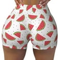 thumbnail image 2 of Haiem Hand Drawn Watermelon No Front Seam Biker Shorts for Women Yoga Workout Gym Bike Shorts with Tummy Control Moisture-Wicking-XX-Large, 2 of 9