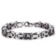 thumbnail image 1 of Pulsera para hombre con cadena de eslabones de acero inoxidable: pulsera hecha para hombres, para Navidad, cumpleaños, 23 cm, 1 of 5