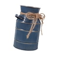 thumbnail image 2 of Jarrón tipo jarra de leche, diseño antiguo vintage, maceta estilo boho, cubo para flores, estilo rústico Azul marino, 2 of 9