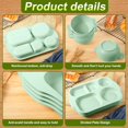 thumbnail image 6 of XD3-24 Pcs Wheat Straw Dinnerware Cutlery Set Including Divided Plates Microwave Dishwasher Safe Bowl Unbreakable Tableware Straw Cutlery Spoon Knife Fork*3, 6 of 7