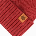 thumbnail image 3 of Xfvqtps Womens Beanie Cute Plush Pompom Knit Solid Color Simplicity Snowflake Label Stretch Soft Fashion Versatile Warm Fall Winter Skull Cap Red, 3 of 5