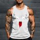 thumbnail image 1 of Camiseta sin mangas de cuello redondo para hombre, con estampado de Halloween, cuello redondo, estilo informal, deportiva, para hombre, 1 of 5