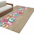 thumbnail image 2 of Area Rug for Living Room, Pink Starfish Abstract Non-Slip Indoor Large Carpet for Bedroom/Dining Room, Ocean Conch Coastal Coral Washable Low-Profile Rectangle Floor Mat Runner Rugs - 3 x 5 Ft, 2 of 7