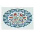 thumbnail image 1 of Tulip Cutting Board, Historical Traditional Medieval Turkish Ornate Tulip Flowers Round Frame Print, Decorative Tempered Glass Cutting and Serving Board, Large Size, Teal Red White, by Ambesonne, 1 of 1
