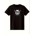 thumbnail image 1 of Men'S Black Cotton Patterned Jazz Style Saxophone Design with Colorful Notes Printed pattern short-sleeved shirt, 1 of 5
