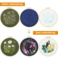 thumbnail image 3 of Adeeing 3 Sets Embroidery Kit for Adults Cross Stitch Starter Kit with Embroidery Patterns, Hoops, Instructions, Threads and Needles, 3 of 6