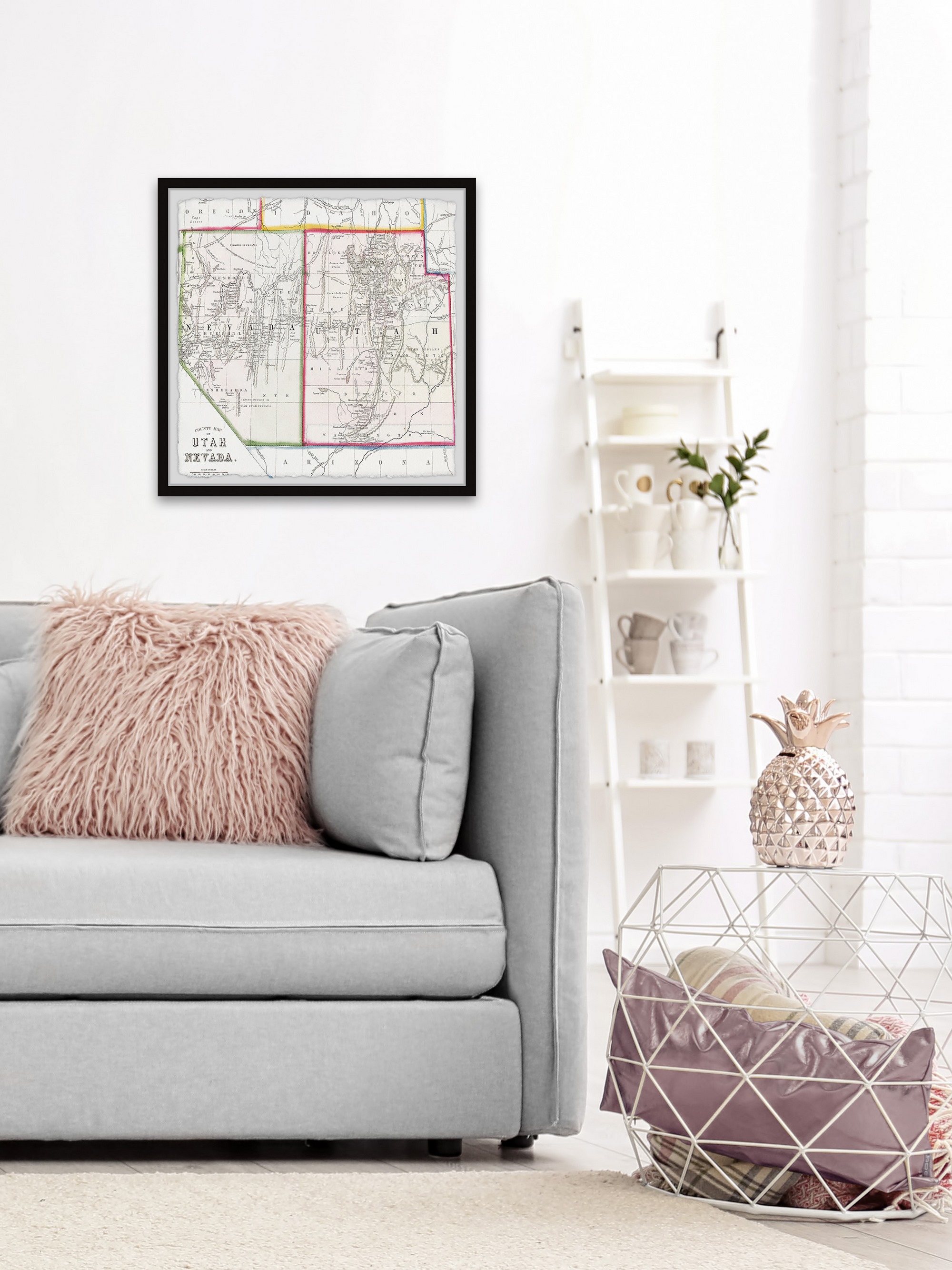 Marmont Hill Utah Nevada II Framed Wall Art, 12" x 12"