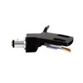 thumbnail image 2 of Turntable Headshell Aluminium Alloy Headshell Record Turntable Needle Replacement Phono Stylus Cartridges Rack Black, 2 of 5