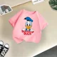 thumbnail image 3 of Marca Linda camiseta de algodón de verano para niños con el Pato Donald, linda y divertida camiseta de dibujos animados de Disney para niño y niña, ropa informal de moda para niños, 3 of 5