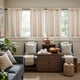 thumbnail image 3 of Cortinas de cocina Jinchan de lino a rayas, 90 cm de longitud, 2 paneles, 3 of 9