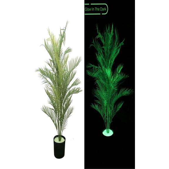 48" glow in the dark artificial palm tree