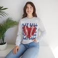 thumbnail image 6 of Play Ball Baseball Heart Sweatshirt, Distressed Vintage Baseball Shirt Gift, 6 of 7