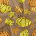 thumbnail image 2 of Coolnut Thanksgiving Day Tablecloth 60", Thanksgiving Beautiful Golden Orange Pumpkin Party Lace Round Table Cloth Water Resistant Spill Proof, Table Cover for Kitchen BBQ Hotel Dining Party Decor, 2 of 7