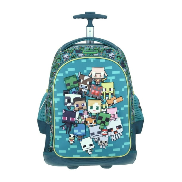 Mochila escolar con ruedas minecraft on sale