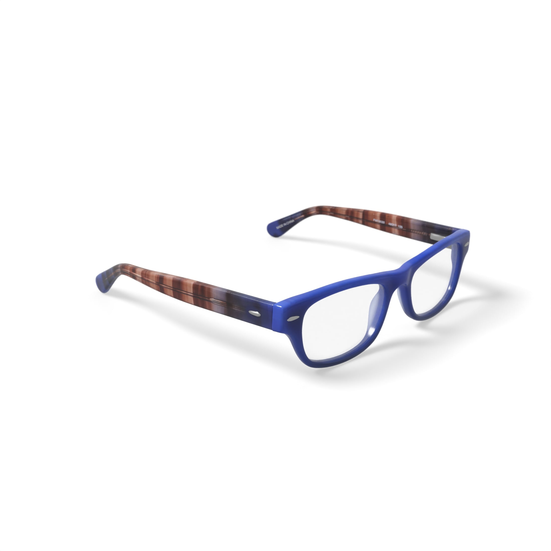 Walmart Youth FM13030 Square Prescription Eyeglasses with Case, Blue/Brown