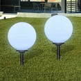 thumbnail image 3 of Luz de paisaje para decoración al aire libre, luces solares con forma de bola redonda únicas para jardín, material impermeable, brillo decorativo para jardín, patio, 2 piezas, 3 of 5
