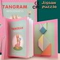 thumbnail image 2 of Wooden Tangram Puzzle Set With Magnetic Pieces And Pattern Book Educational Brain Teaser Toy For Kids Ages 3+ Promotes Creativity And Problem Solving Skills Size 8.6X7.87 Inch, 2 of 9