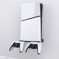 thumbnail image 1 of Soporte de consola para montaje en pared con 2 soportes de controlador para PS5 Slim, 1 of 9