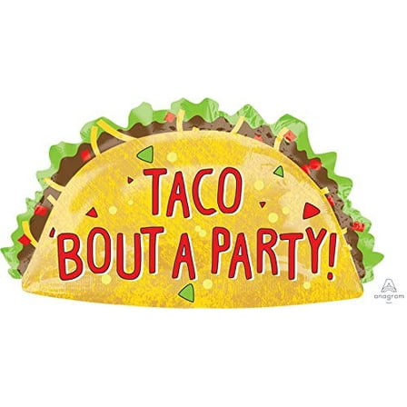 Taco Party Foil Balloon 33"