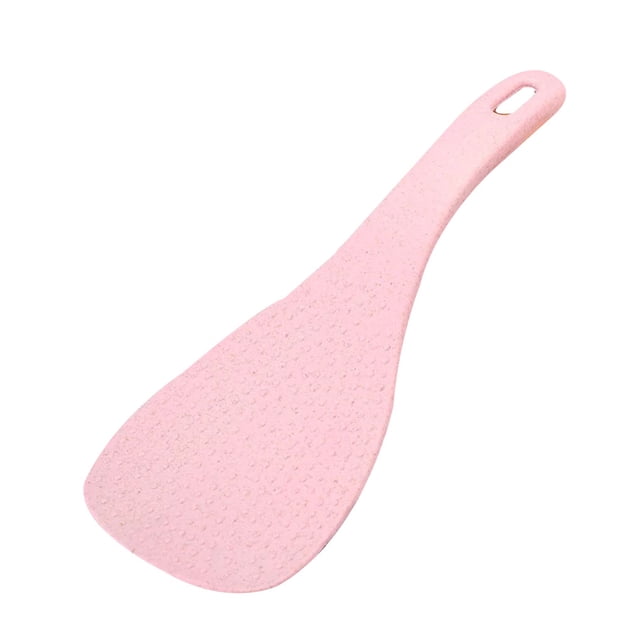 Moyic 1 Uds. Cucharón de cocina Simple, paleta de arroz antiadherente, cuchara para comida, paja de trigo, cuchara de arroz antiadherente de Cocina y Comedor rosado