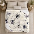 thumbnail image 5 of Celestial Spiders with Crescent Moons Crystals and Gold Webs, Mystic Night Sky Spider Style for Moon Lovers, Warm Flannel Blanket for Bedroom and Reading Nook, Halloween Gift, Home Decor, 5 of 9