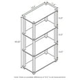 thumbnail image 4 of Furinno Turn-S-Tube 23.6â€ W x 11.4 D x 43.25 H 4-Shelf Decorative Shelves, Gray and Black, 4 of 4