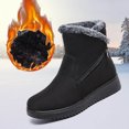 thumbnail image 3 of Funie Bottes de Neige à Fermeture Éclair pour Femmes Bottines Courtes pour Extérieur Travail Fête, 3 of 8