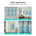 thumbnail image 6 of Window Privacy Film Blue Owl Stained Glass Window Film Decorative Sun Block Window Cover Watercolor Flower Bird on Branch Window Clings Static Adhesive Sticker for Bathroom 17.7"x39.3", 6 of 6