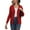 Red, variant on Womens Button Down Cardigan Sweaters Open Front Long Sleeve Lightweight Knit Outwear Coats (S-2XL)